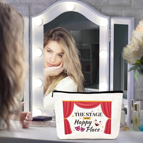 Theater Gifts Makeup Bags - 6Pcs Musical Theater Cosmetic Bags with Zipper, Funn - Picture 5 of 6